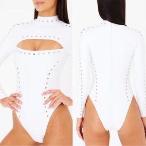 GIGI C White Cutout One Piece Swimsuit